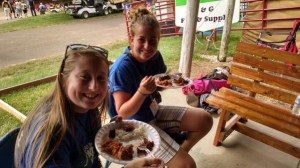 Miriam and Jessica at Pork cookoff
