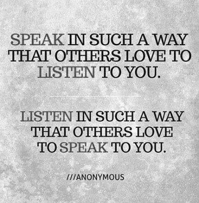 speaking listen