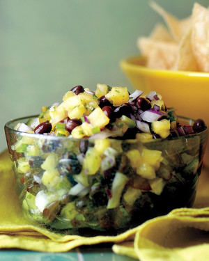 pineapple and black bean salsa